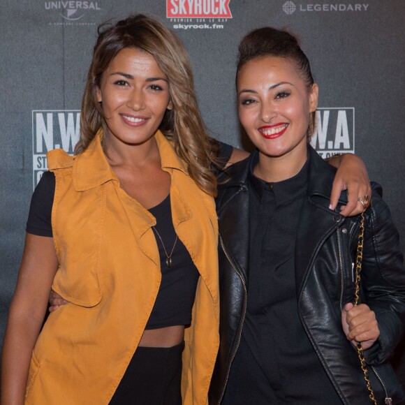 Karima et Hedia Charni assistent à l'avant-première parisienne du film "N.W.A. - Straight Outta Compton" à l'UGC Ciné Cité Bercy. Paris, le 24 août 2015.