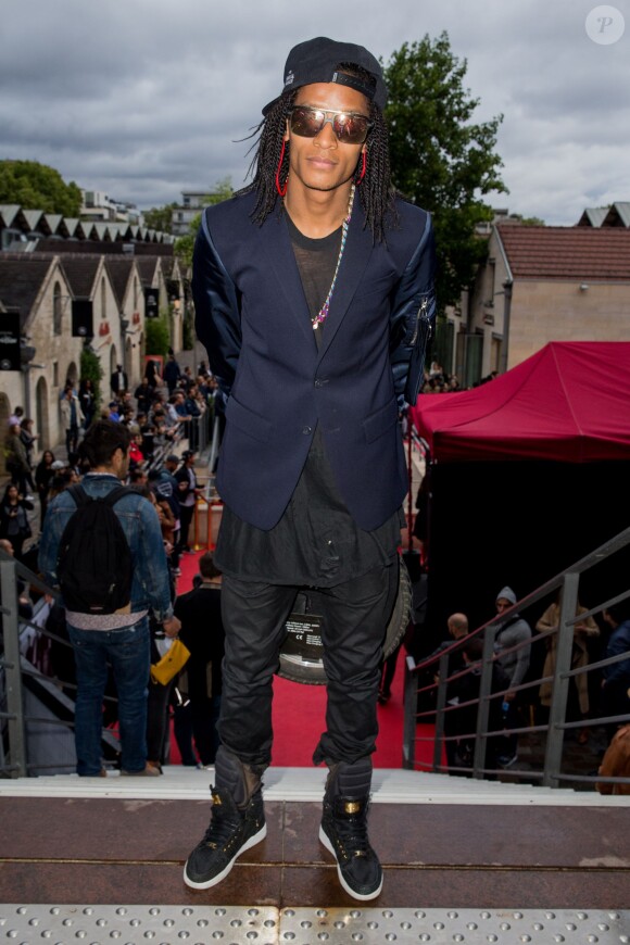Laurent Bourgeois (du duo Les Twins) assiste à l'avant-première parisienne du film "N.W.A. - Straight Outta Compton" à l'UGC Ciné Cité Bercy. Paris, le 24 août 2015.
