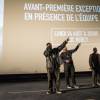 Ice Cube, son fils l'acteur O'Shea Jackson Jr. et Jason Mitchell présentent le film "N.W.A. - Straight Outta Compton" à l'UGC Ciné Cité Bercy. Paris, le 24 août 2015.