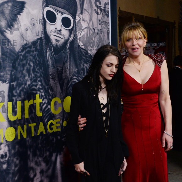 Courtney Love et sa fille Frances Bean Cobain - Première du film "Kurt Cobain: Montage of Heck" à Hollywood. Le 21 avril 2015.