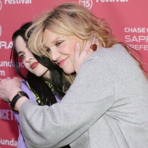 Courtney Love et sa fille Frances Bean Cobain - Première du film "Kurt Cobain: Montage of Heck" au Festival de Sundance à Park City, le 24 janvier 2015.