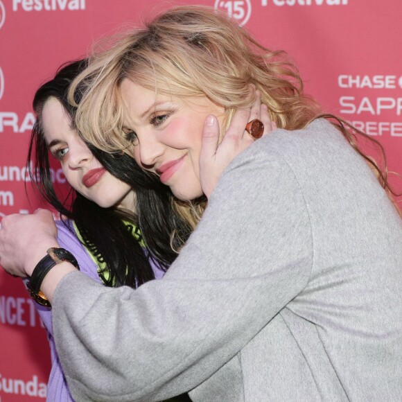 Courtney Love et sa fille Frances Bean Cobain - Première du film "Kurt Cobain: Montage of Heck" au Festival de Sundance à Park City, le 24 janvier 2015.