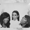 Kim Kardashian et les soeurs Khadijah et Malika Haqq à l'anniversaire de James Harden sur le Fantasea, à Marina del Rey. Le 25 août 2015.