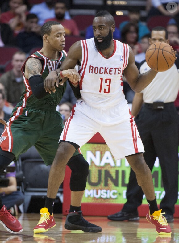 James Harden lors du match Houston Rockets - Milwaukee Bucks. Houston, février 2013.
