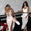 Khloé Kardashian et Kendall Jenner arrivent à la soirée d'anniversaire du basketteur (et petit ami de Khloé Kardashian) James Harden sur le Fantasea, à Marina del Rey. Le 25 août 2015.