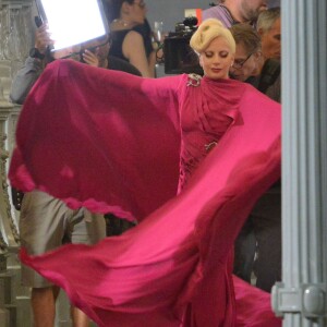 Lady Gaga sur le tournage de la série "American Horror Story : Hotel" à Los Angeles, le 20 août 2015.