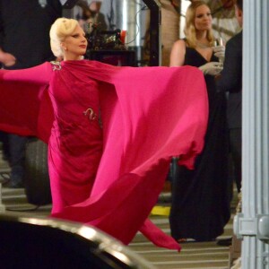 Lady Gaga sur le tournage de la série "American Horror Story : Hotel" à Los Angeles, le 20 août 2015.