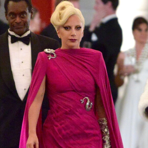 Lady Gaga sur le tournage de la série "American Horror Story : Hotel" à Los Angeles, le 20 août 2015.