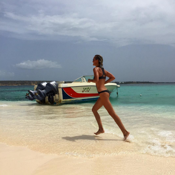 Laeticia Hallyday à Saint-Barthélemy, août 2015.