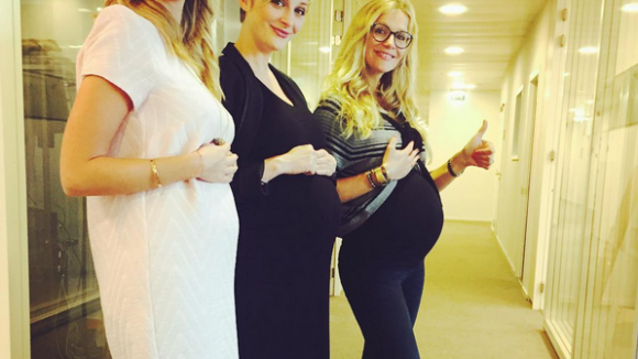 Photo : Sandrine Corman enceinte. La future maman dévoile son baby-bump.  Mai-juin 2015. - Purepeople