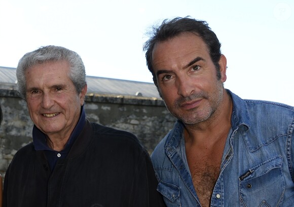 Claude Lelouch et Jean Dujardin lors du 8e Festival du Film Francophone d'Angoulême, le 28 août 2015.
