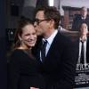 Robert Downey Jr. et sa femme Susan Downey, enceinte, 2 jours après le décès de sa mère, à la première de "The Judge" au theatre "Samuel Goldwyn" à Beverly Hills, le 1er octobre 2014 