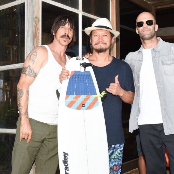 Anthony Kiedis, Takuji Masuda, Jason Statham - Kelly Slater, John Moore et leurs amis fêtent le lancement de Outerknown à la Gesner Beach House de Malibu, Los Angeles, le 29 août 2015