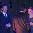 La princesse Victoria de Suède remettait le 25 août 2015 la Stockholm Junior Water Prize à Perry Alagappan, lors d'un gala au Grand Hotel à Stockholm.