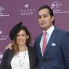 Marion Bartoli et son compagnon lors du Qatar Prix de l'Arc de Triomphe à l'hippodrome de Longchamp à Paris, le 5 octobre 2014