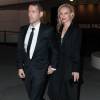 Kate Bosworth et son mari Michael Polish sortent du musée Guggenheim après la ceremonie de remise du "Hugo Boss Prize 2014" à New York, le 20 novembre 2014.