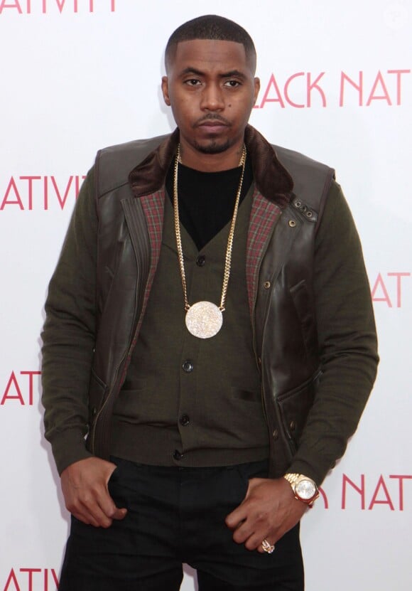 Nas - Premiere de "Black Nativity" a New York le 18 novembre 2013. 
