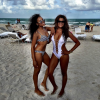Demetria McKinney et Claudia Jordan à Miami. Photo publiée le 29 août 2015.