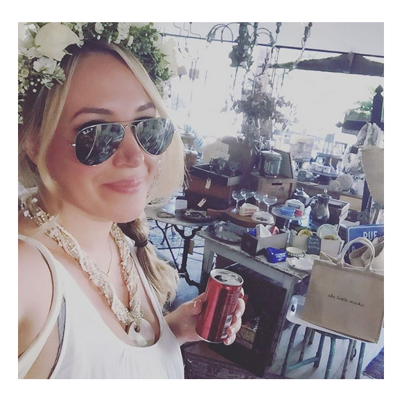 Haylie Duff lors d'un déjeuner / photo postée sur le compte Instagram de la chanteuse américaine.