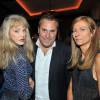 Exclusif - Arielle Dombasle, Benjamin Patou et Anne Gravoin - Premier anniversaire du restaurant "Victoria 1836" à Paris, le 2 septembre 2015.