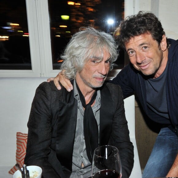 Exclusif - Patrick Bruel et Louis Bertignac - Premier anniversaire du restaurant "Victoria 1836" à Paris, le 2 septembre 2015.