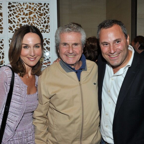 Exclusif - Claude Lelouch entre Elsa Zylberstein et Benjamin Patou - Premier anniversaire du restaurant "Victoria 1836" à Paris, le 2 septembre 2015.