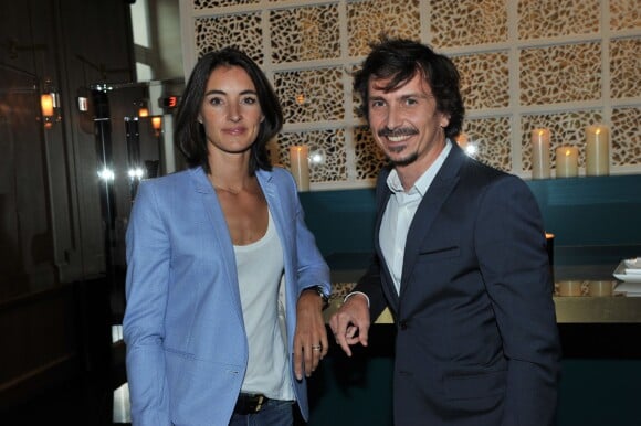 Exclusif - Margot Laffite et son compagnon Arnaud Tsamère - Premier anniversaire du restaurant "Victoria 1836" à Paris, le 2 septembre 2015.
