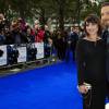 Tom Hardy et son épouse, Charlotte Riley, enceinte, à l'avant-première du film "Legend" à Londres, le 3 septembre 2015.