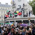 Manifestation Place de la République à Paris, en faveur des réfugiés, le 5 septembre 2015