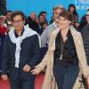 Daniela Lumbroso et son mari Eric Ghebali - Tapis rouge du film "Life" lors du 41ème Festival du film américain de Deauville, le 5 septembre 2015.