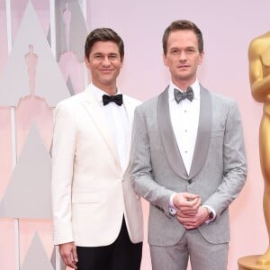 Neil Patrick Harris et son mari David Burtka - People à la 87ème cérémonie des Oscars à Hollywood le 22 février 2015