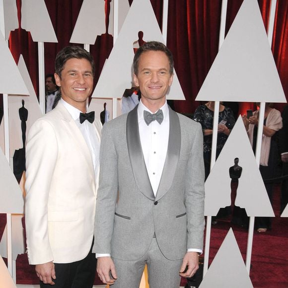David Burtka et son mari Neil Patrick Harris - People à la 87ème cérémonie des Oscars à Hollywood, le 22 février 2015