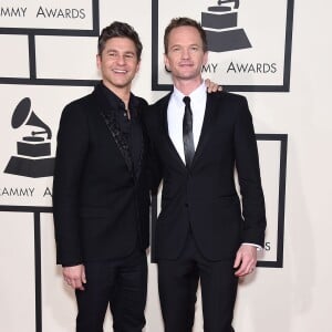 Neil Patrick Harris et son mari David Burtka - 57ème soirée annuelle des Grammy Awards au Staples Center à Los Angeles, le 8 février 2015.