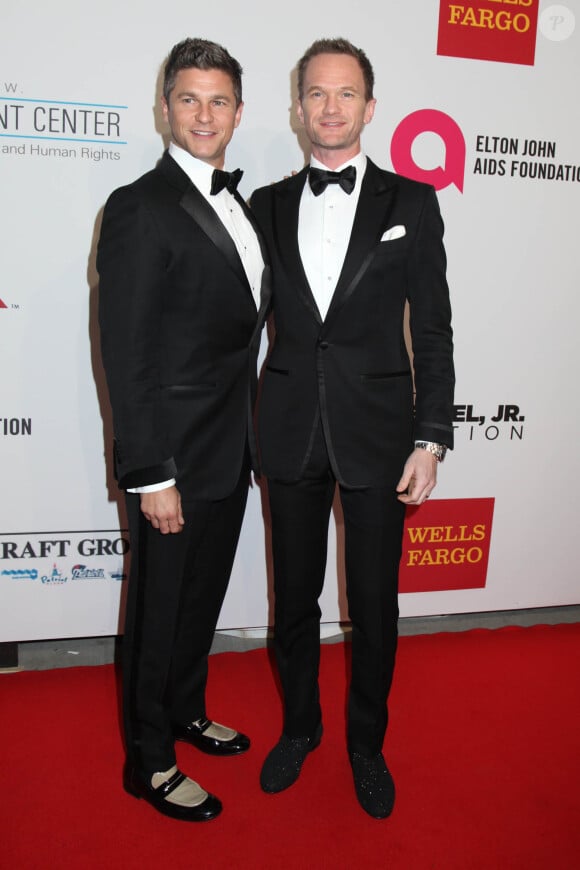 David Burtka et Neil Patrick Harris à la soirée de gala caritative contre le sida à New York, le 28 octobre 2014