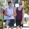 Exclusif - Brooklyn Beckham et un ami à West Hollywood Los Angeles, le 25 Juillet 2015
