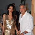 George Clooney et sa femme Amal Alamuddin Clooney - Soirée de lancement de la marque de téquila "Casamigos" à l'hôtel Ushuaïa Ibiza Beach à Ibiza, le 23 août 2015