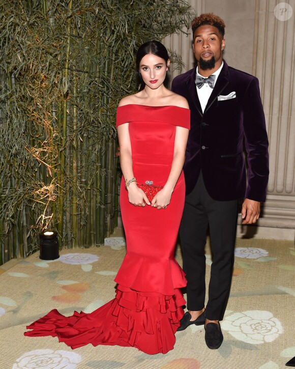 Jillian Banks et Odell Beckham Jr. au Met Gala 2015 au Metropolitan Museum of Art de New York. Le 4 mai 2015.