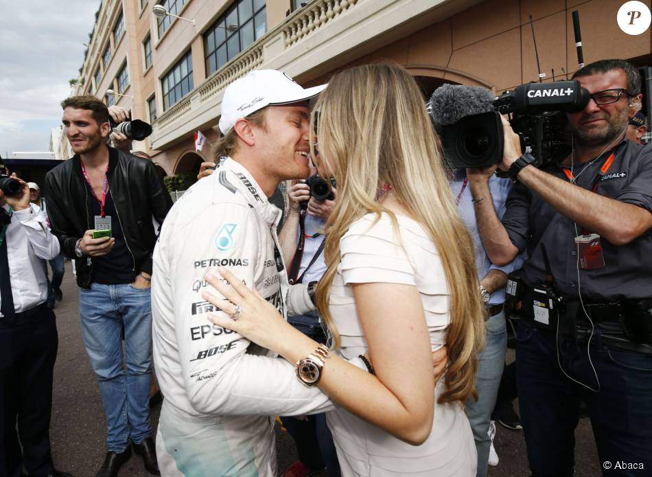 Nico Rosberg et son épouse Vivian à l&#039;issue du Grand Prix de Monaco le 24 mai 2014