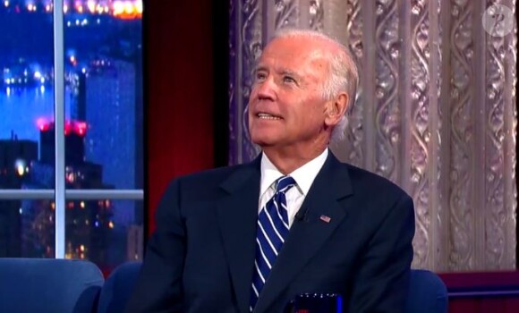 Joe Biden sur le plateau du Late Show. Septembre 2015