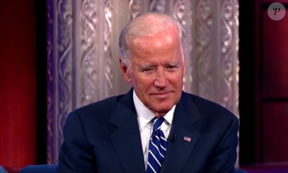 Joe Biden sur le plateau du Late Show. Septembre 2015