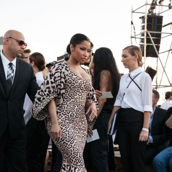 Nincki Minaj arrive au Pier 26 pour assister au défilé Givenchy printemps-été 2016 à New York. Le 11 septembre 2015.