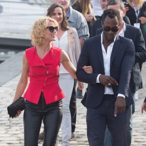 Alexandra Lamy et Sydney Gallonde, lors du 17e Festival de fiction TV de La Rochelle, le 11 septembre 2015.