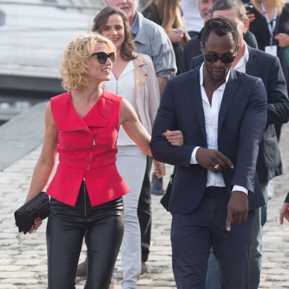 Alexandra Lamy et Sydney Gallonde, lors du 17e Festival de fiction TV de La Rochelle, le 11 septembre 2015.