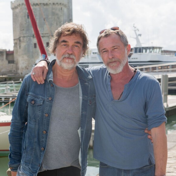 Olivier Marchal, Bruno Wolkowitch - Photocall de "Borderline" dans le cadre du 17e festival de fiction TV de La Rochelle sur le Vieux Port à La Rochelle le 11 septembre 201511/09/2015 - 