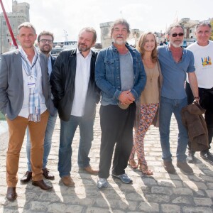 Olivier Marchal, Catherine Marchal, Bruno Wolkowitch, lors du 17e Festival de fiction TV de La Rochelle, le 11 septembre 2015.