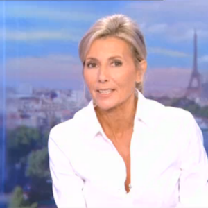 Claire Chazal dans son dernier JT de 20h sur TF1, le dimanche 13 septembre 2015.