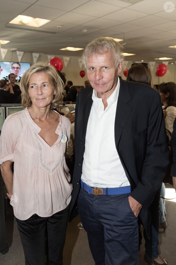 Patrick Poivre d'Arvor et Claire Chazal, à la 11e édition du "BGC Charity Day" à Paris le 11 septembre 2015.