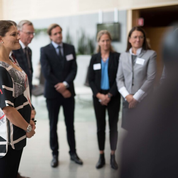 La princesse Victoria de Suède, enceinte, était en visite à Göteborg le 10 septembre 2015 avec le prince Daniel.