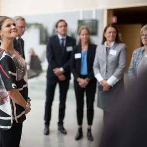 La princesse Victoria de Suède, enceinte, était en visite à Göteborg le 10 septembre 2015 avec le prince Daniel.