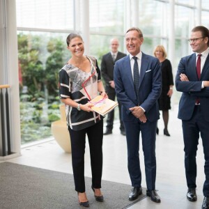 La princesse Victoria de Suède, enceinte, était en visite à Göteborg le 10 septembre 2015 avec le prince Daniel.